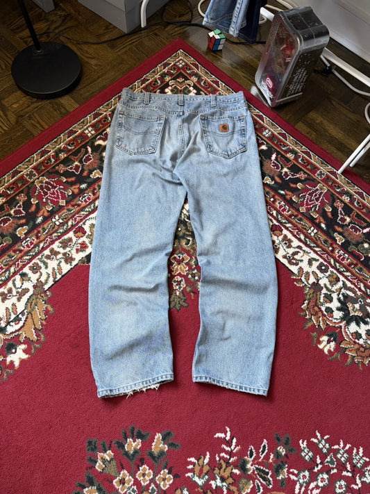 Vintage Carhartt Jeans Mens B480 DPS Denim Tradinional Fit Workwear