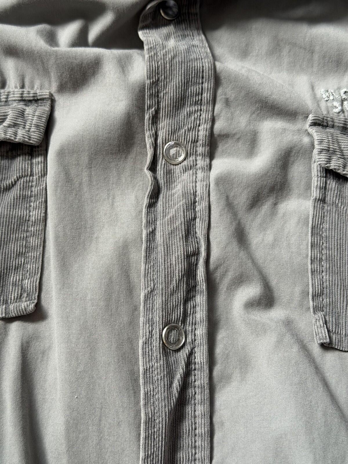 Diesel Eagle Corduroy Western Shirt Gray Size XL
