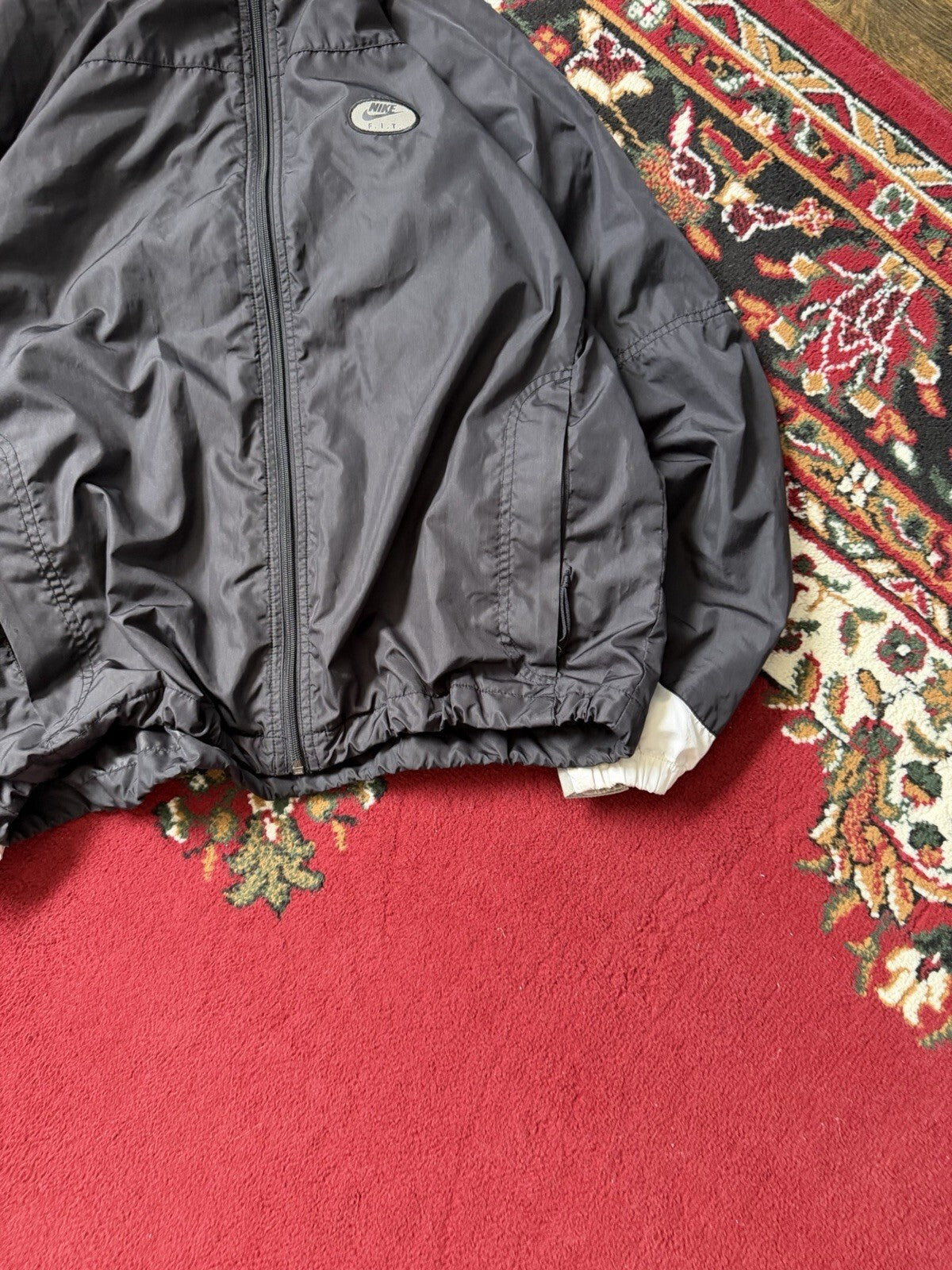 Vintage Nike Fit Nylon Jacket Windbreaker Zip Up Mens Size L 90s Y2K