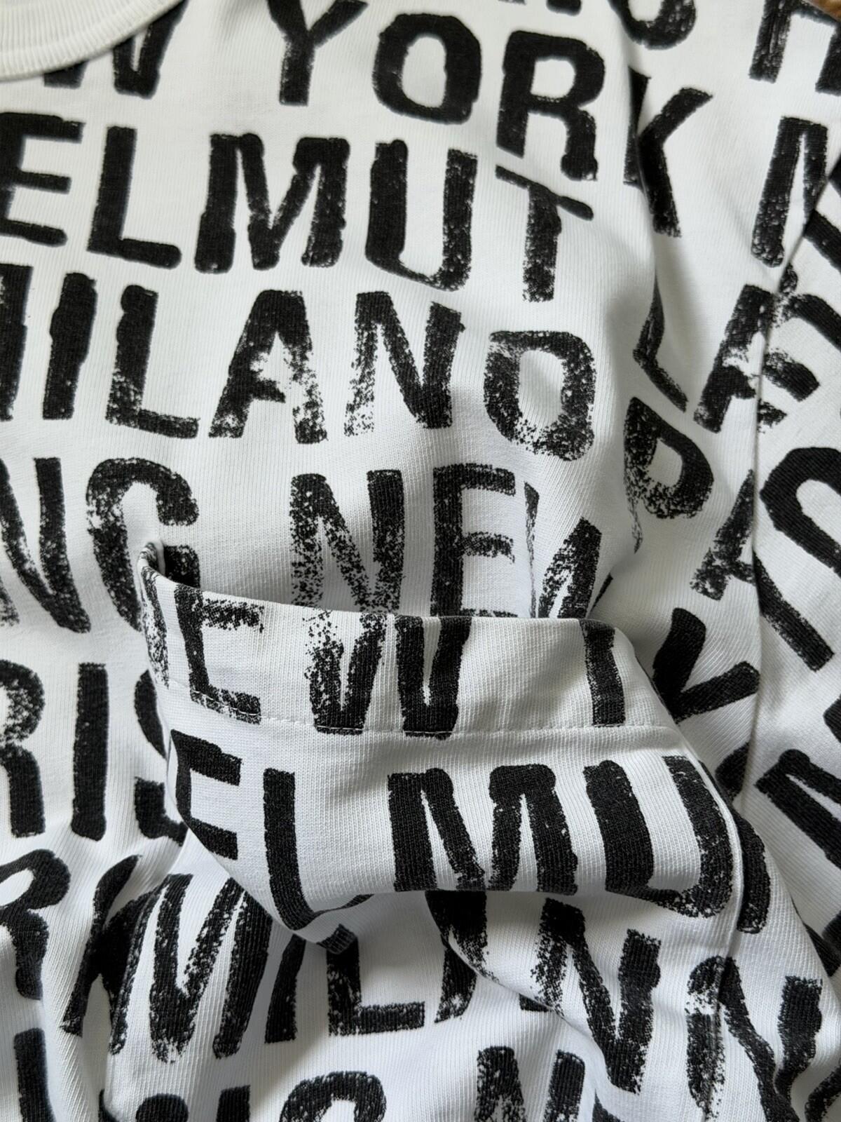 Helmut Lang New York Monogram T-shirt / Shorts Set Tee Size XL White / Black