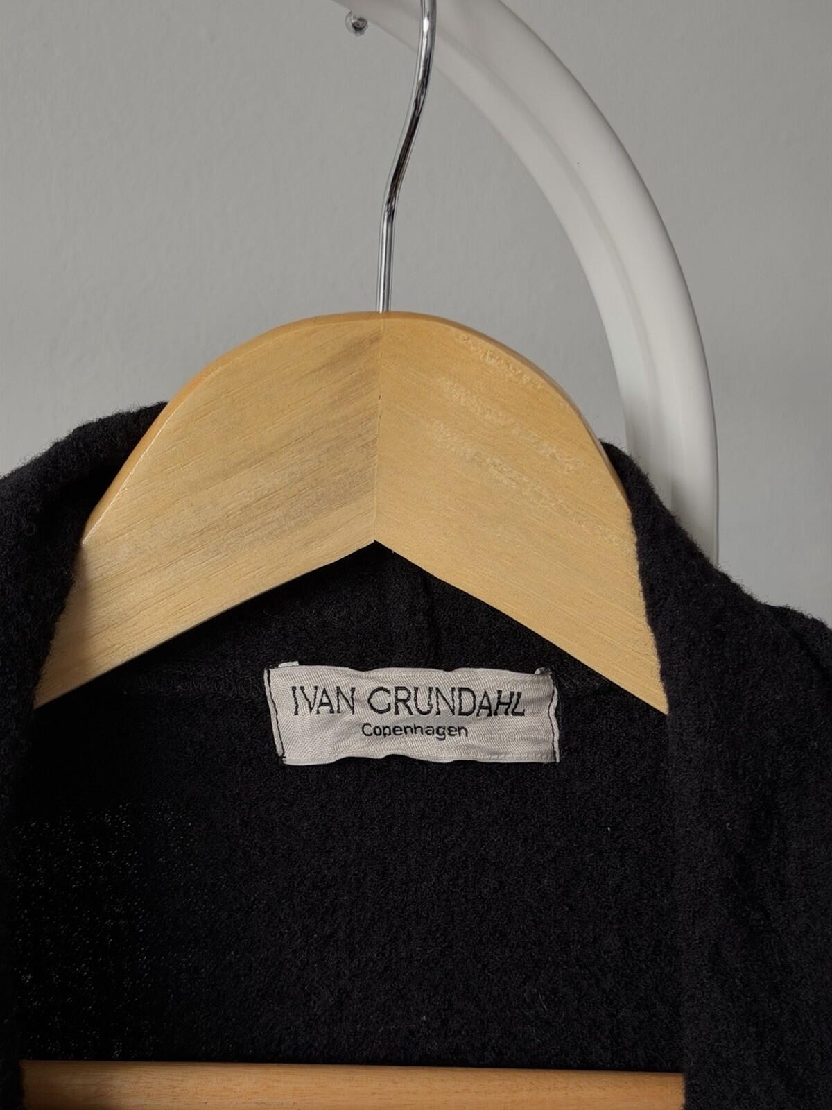 Ivan Grundahl Cardigan Sweater M/L Black OVERSIZED Wool blend Cardigan Jacket