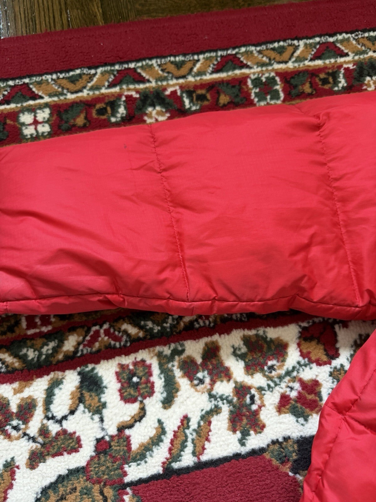 The North Face Nuptse 700 Down Puffer Jacket Red Black Size L