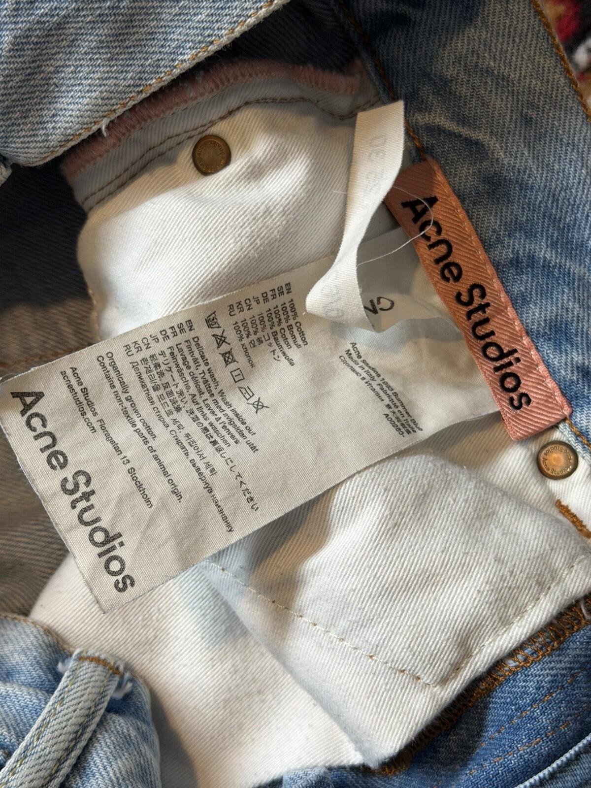 Acne Studios Relaxed Fit Jeans Mid Blue Size 25/30 Straight Leg