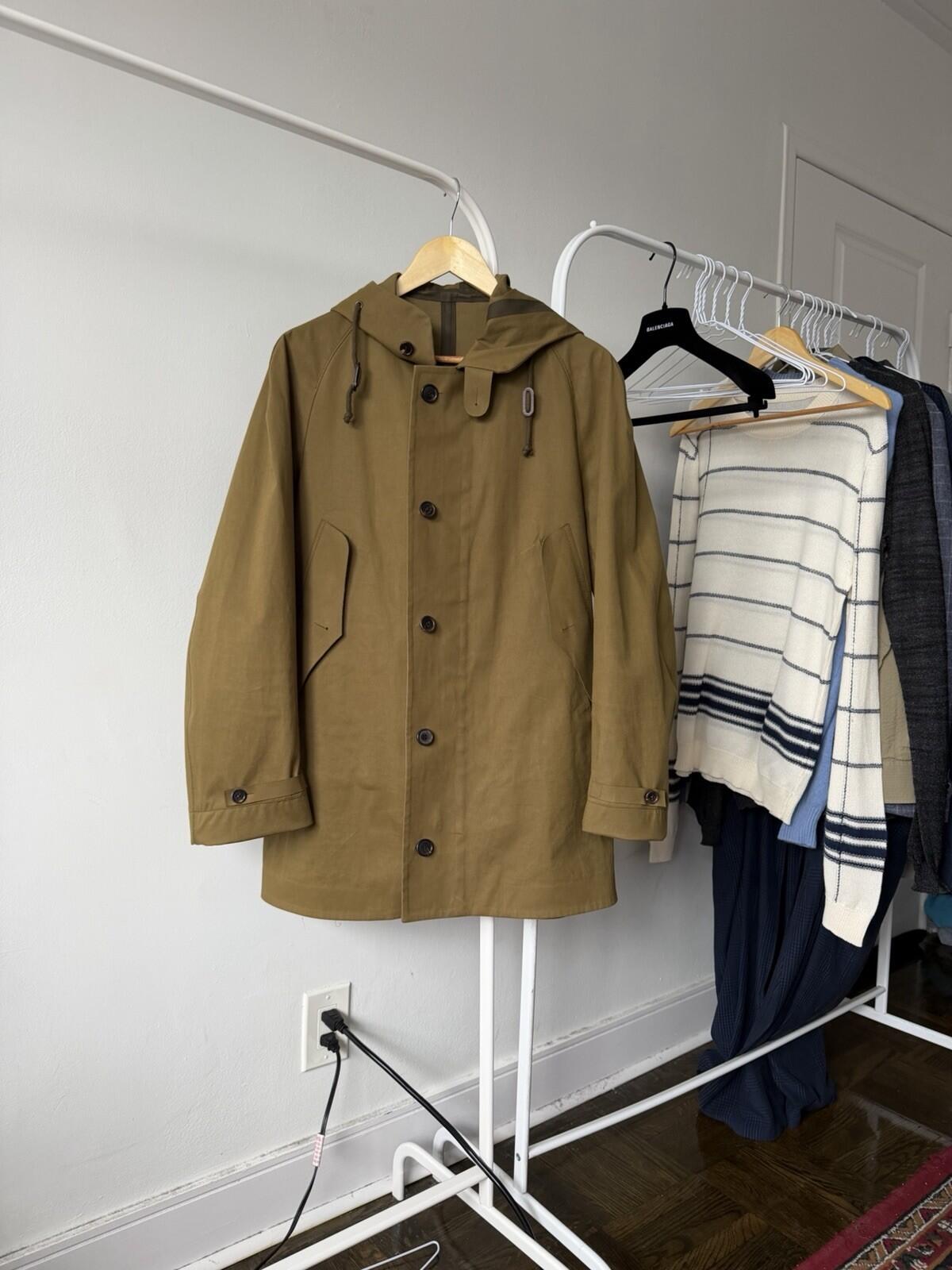 Comme des Garcons X Sealup Olive Membrane Parka / Raincoat Jacket Size M