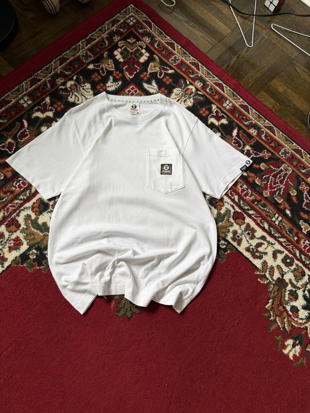 Aape By A Bathing Ape Bape Pocket Logo Head White T-Shirt Men's S