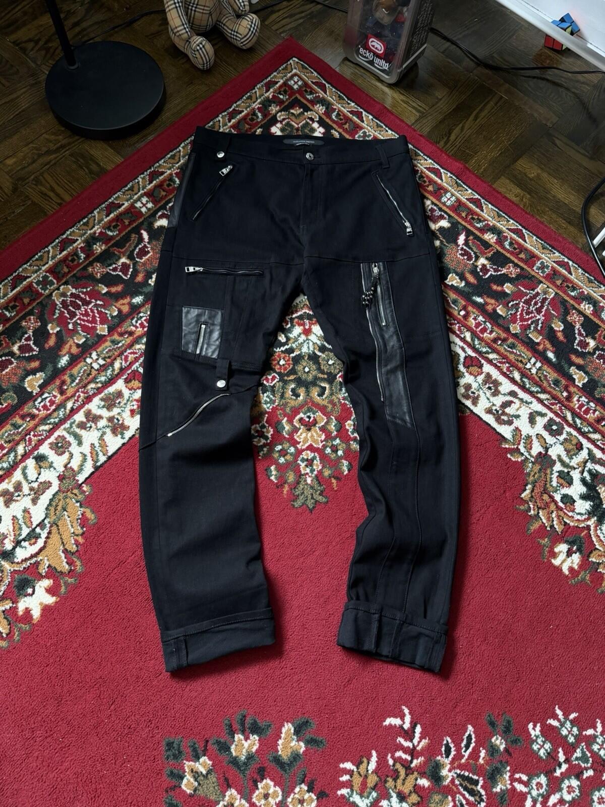 Alexander McQueen All Over Zip Black Slim Jeans - EU 52 Denim Pants