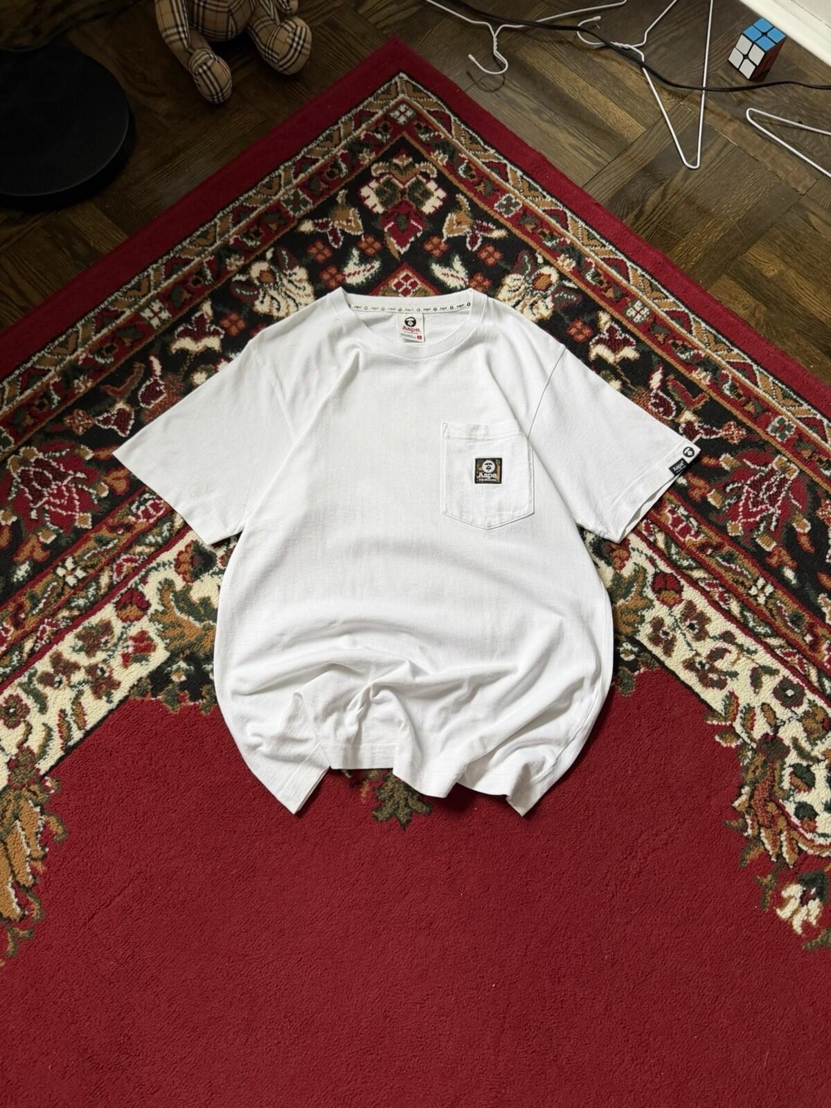 Aape By A Bathing Ape Bape Pocket Logo Head White T-Shirt Men's S