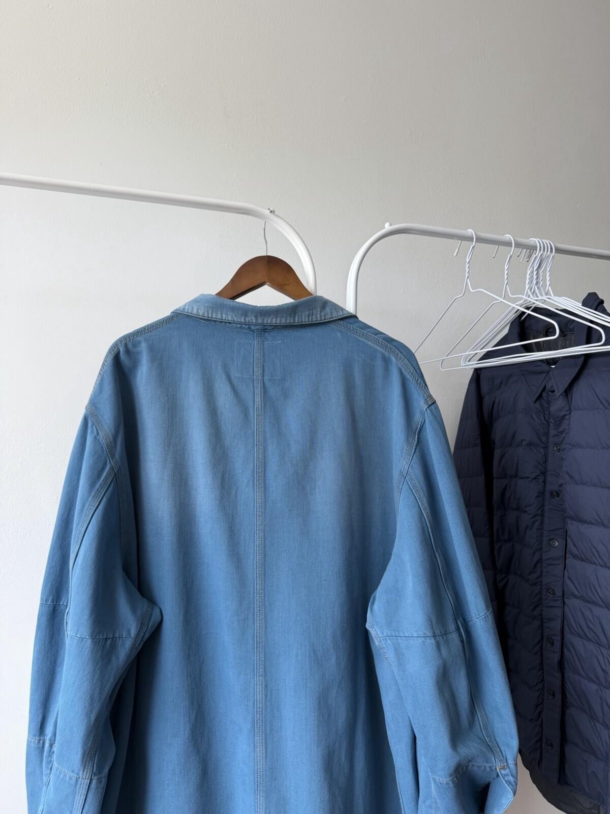 Acne Studios Bla Konst SS18 Brandou Sun B  Denim Coat Jean Jacket Size 36
