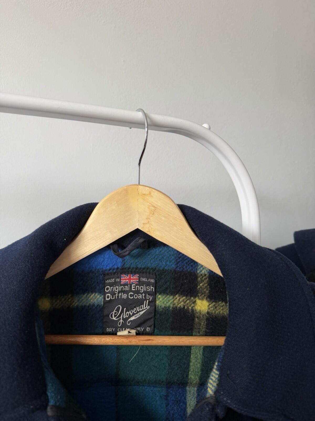 70s Gloverall Navy Blue Vintage Original English Duffle Coat Made In England 38