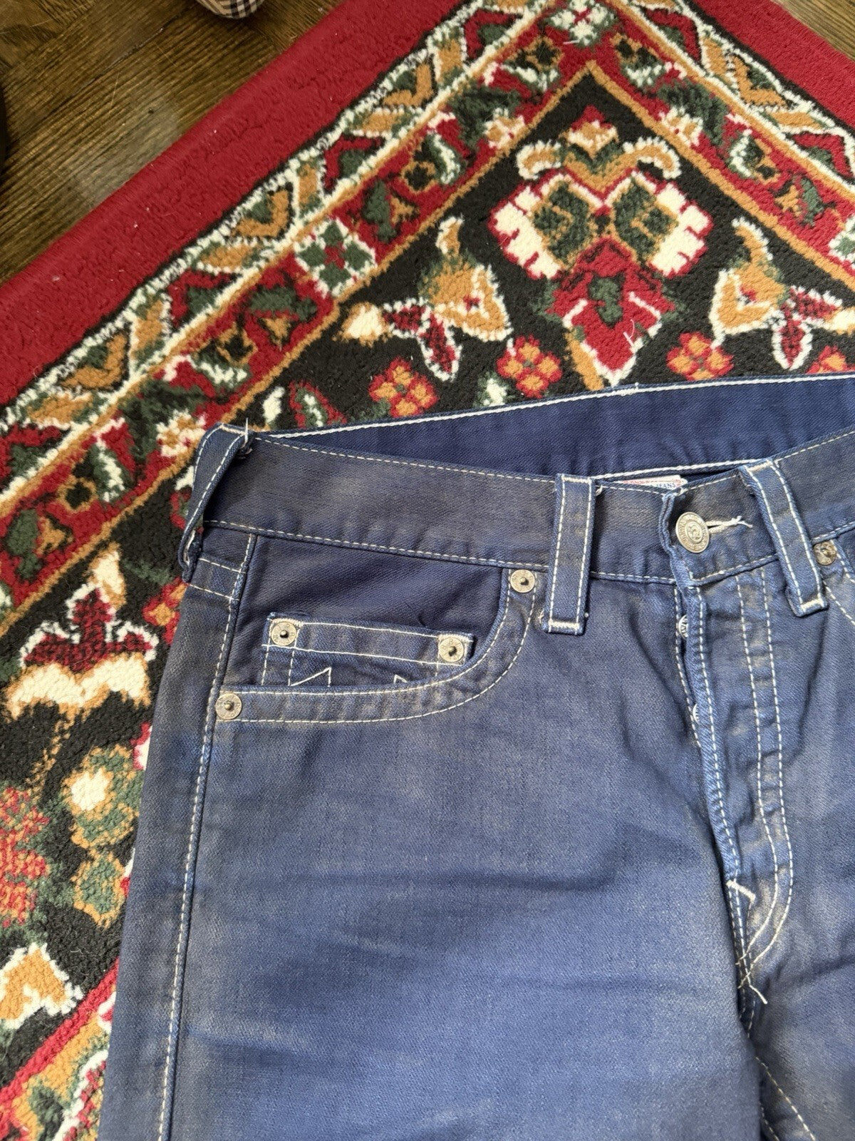 Vintage True Religion Jackson Pants Men Size 32 Blue 90s Y2K