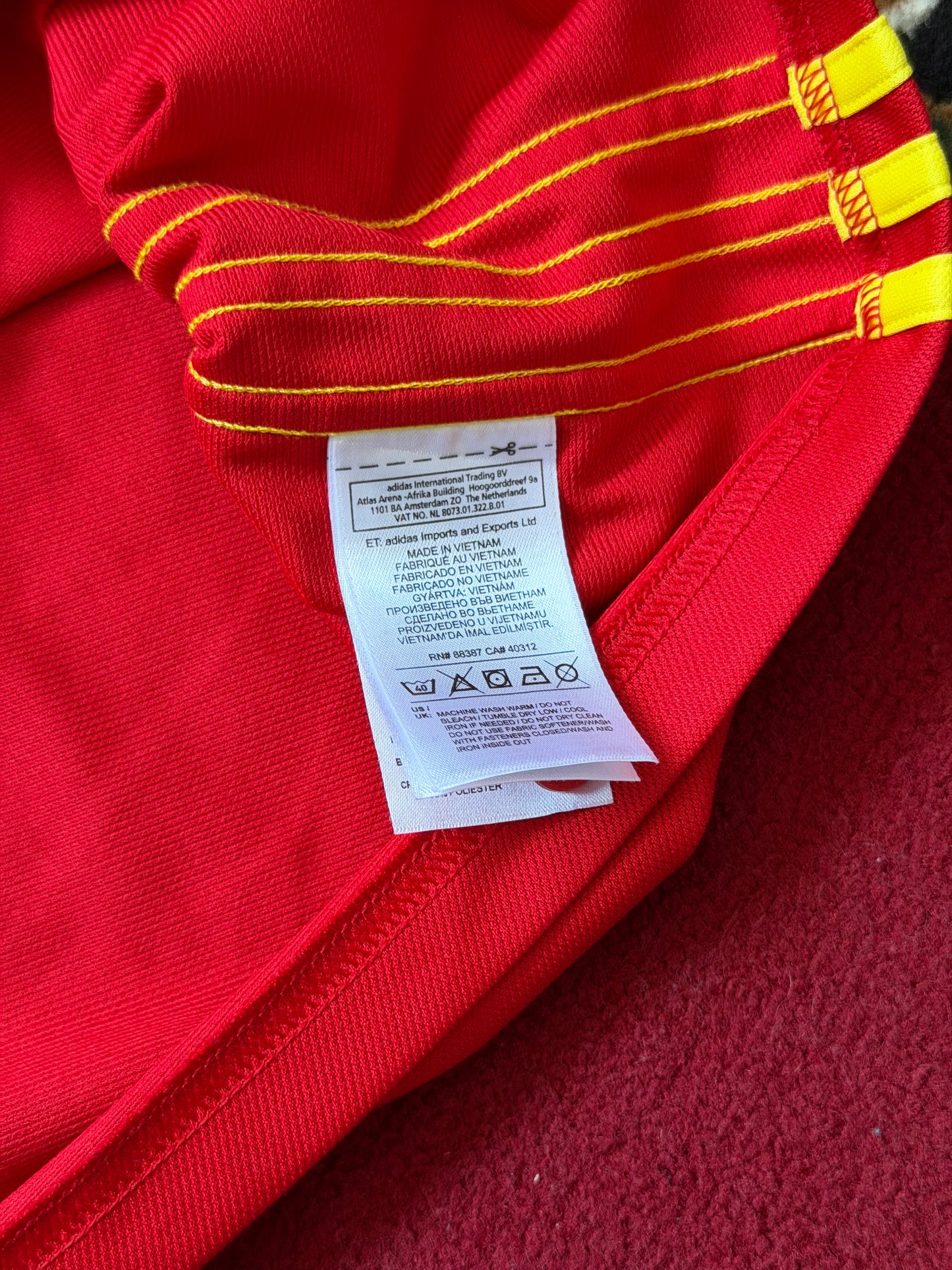 Spain Adidas Football / Soccer Jersey Red