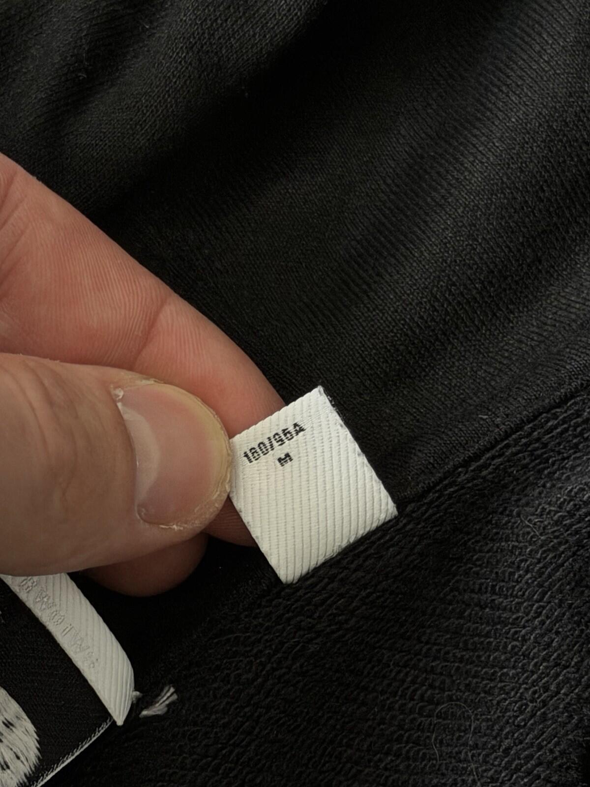 Burberry London Heart Black Full Zip Hoodie Cotton Logo Pockets Size M