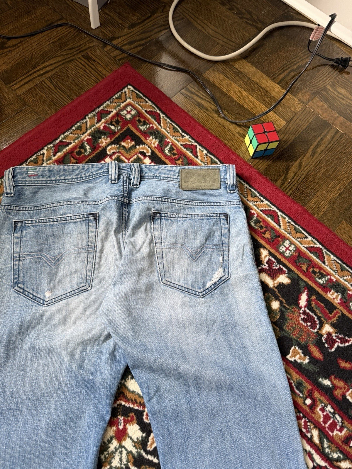 Diesel Safado Distressed Straight Blue Jeans Size 32/32 Vintage Y2K
