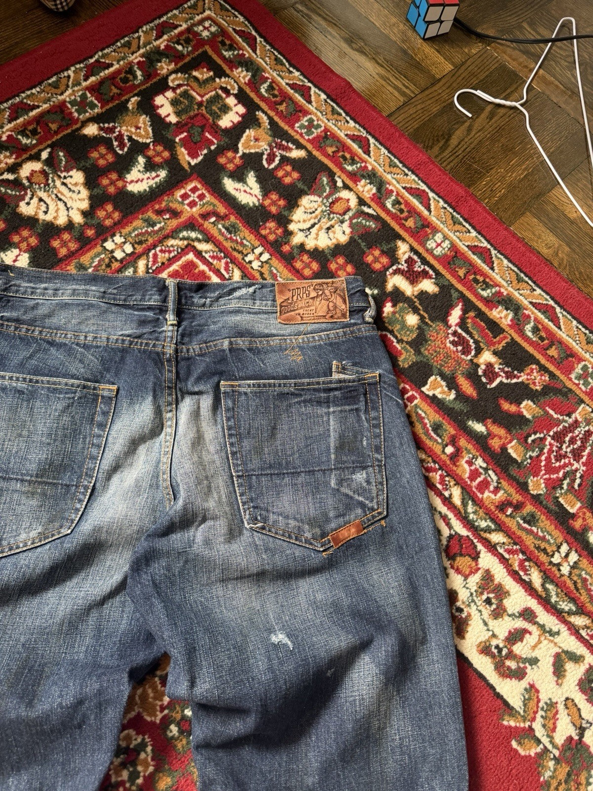 PRPS Blue Medium Wash Distressed Denim Cutoff Jean Barracuda Shorts