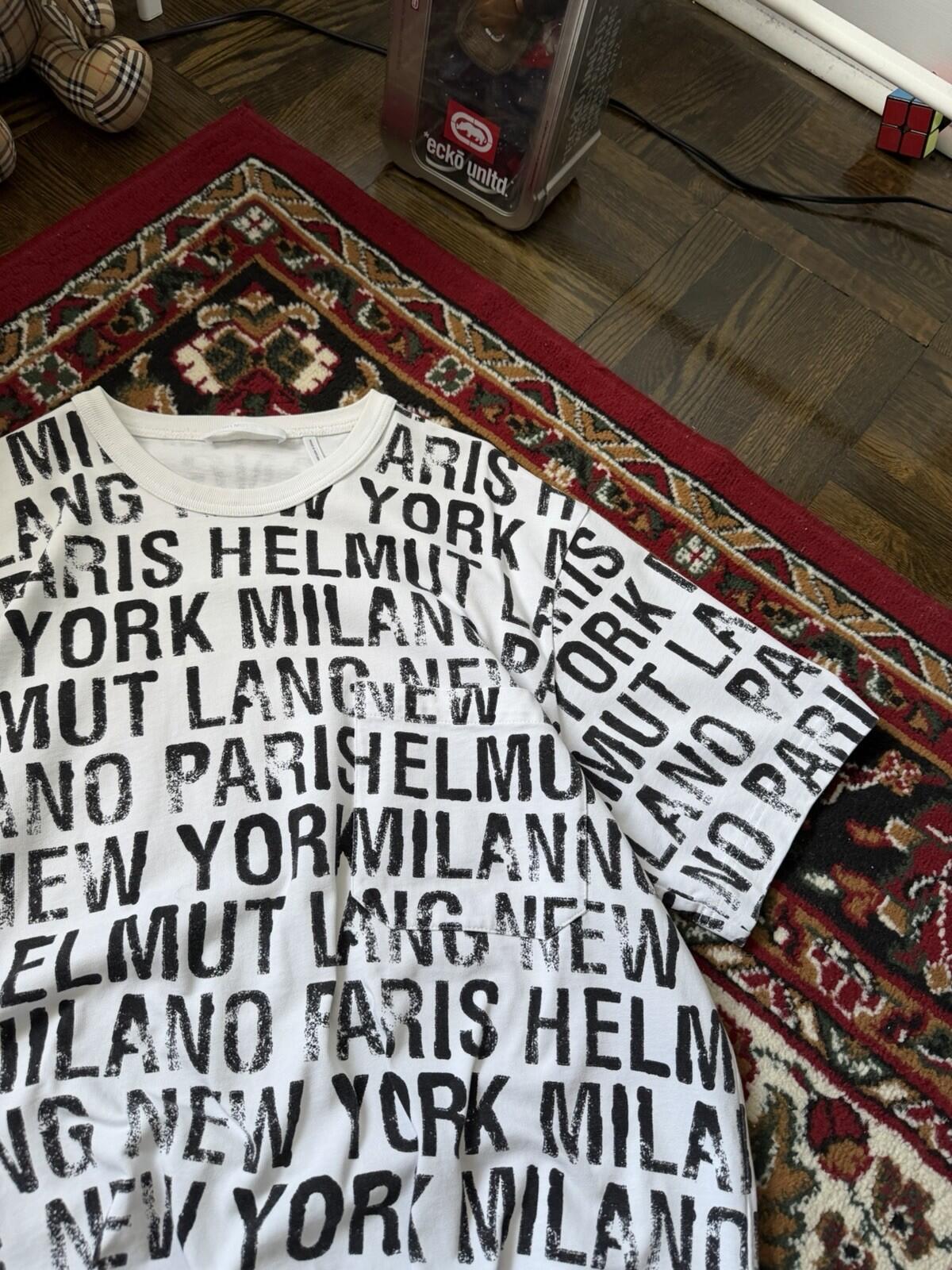 Helmut Lang New York Monogram T-shirt / Shorts Set Tee Size XL White / Black
