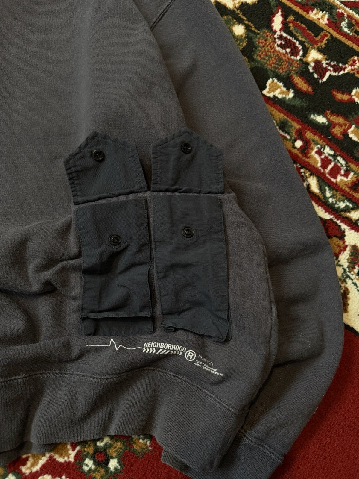 Neighborhood Japan Light-S Cargo Pockets Sweatshirt Size M Made In Japan
