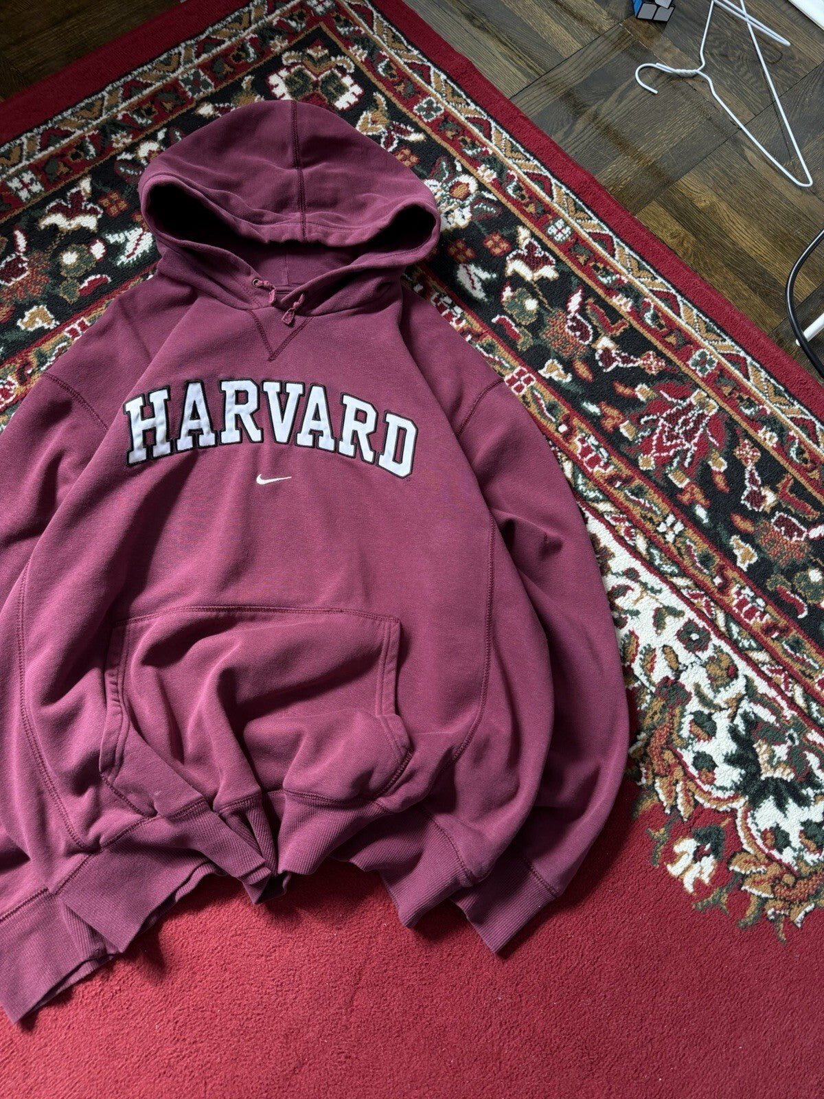 Vtg Nike Harvard University Faded Center Swoosh Sweatshirt XL Boxy Grunge 90sY2K