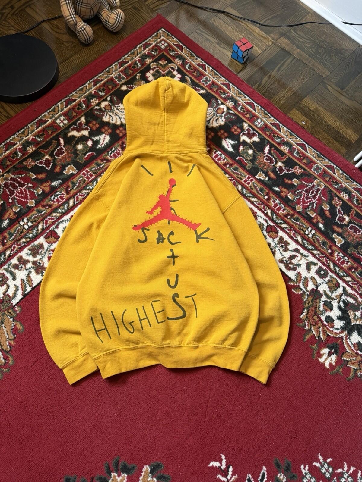 Travis Scott x Nike Air Jordan Cactus Jack Highest Hoodie Yellow Size M