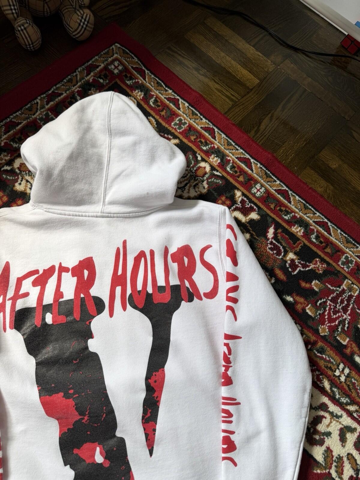 VLONE x The Weeknd What Happens After Hours White Hoodie Sweatshirt Size S