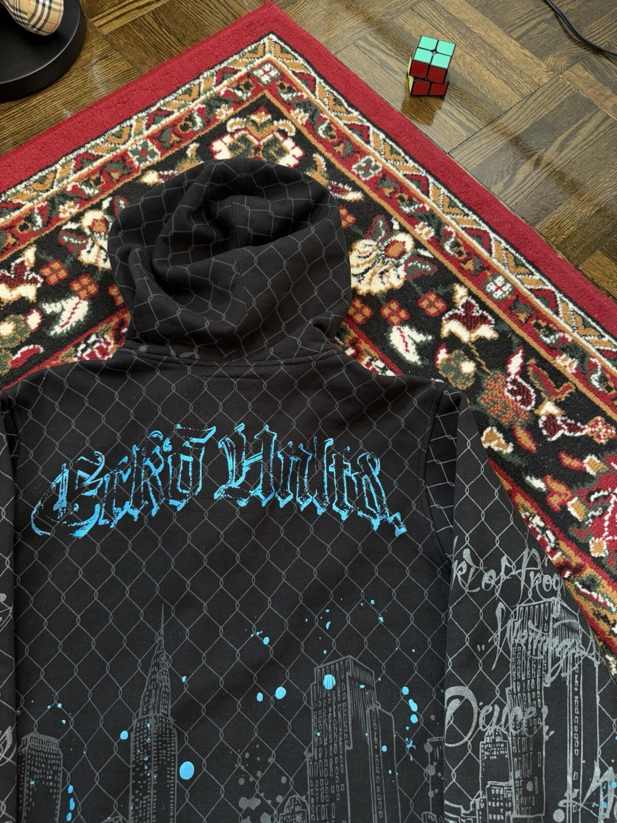 Vintage Ecko Unltd. Full Zip Hoodie Graffiti Girl Print Size M Streetwear Y2K