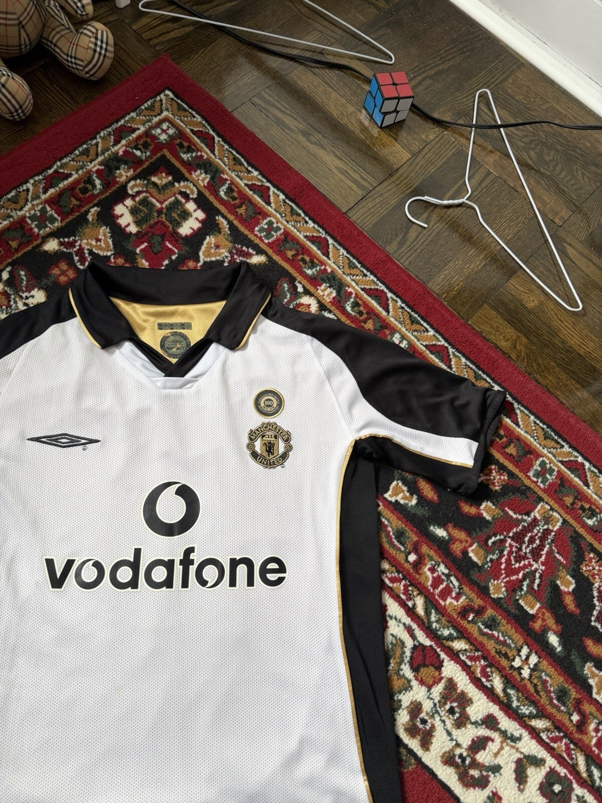 MANCHESTER UNITED 2001 2002 FOOTBALL JERSEY UMBRO REVERSIBLE #10 V.NISTELROY