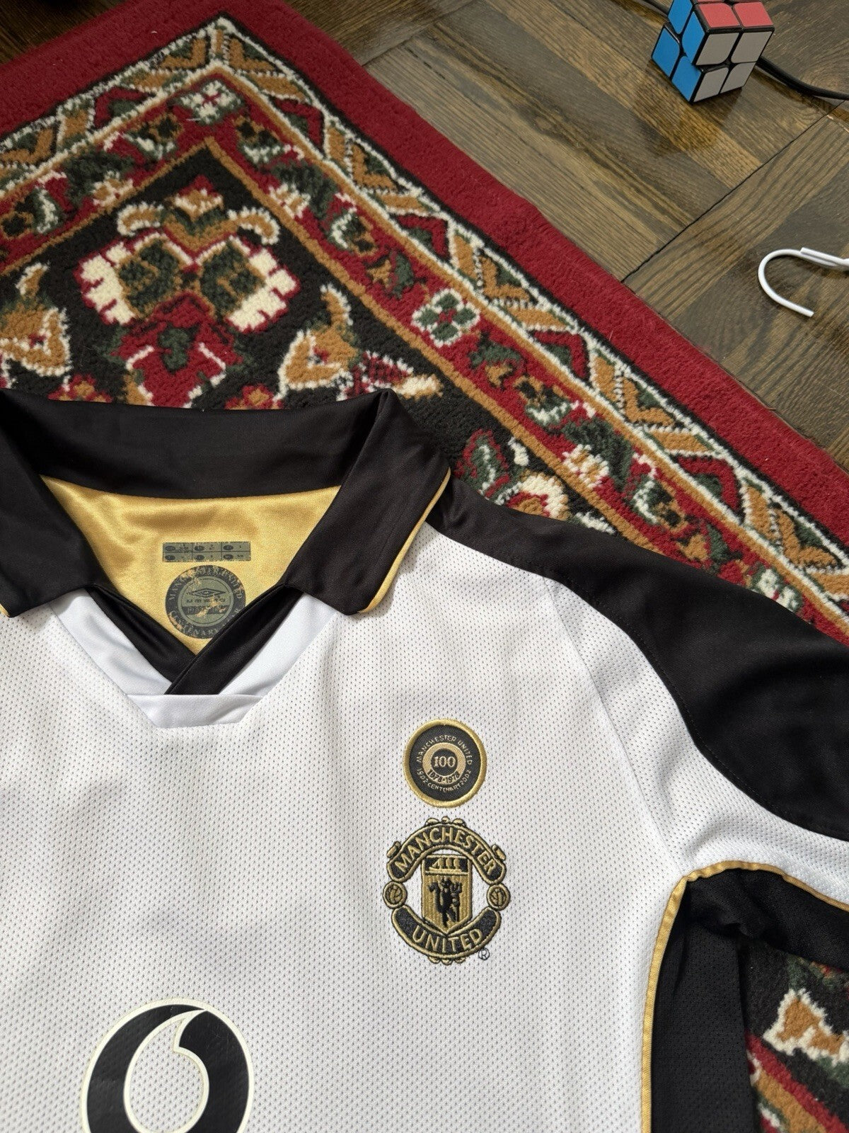 MANCHESTER UNITED 2001 2002 FOOTBALL JERSEY UMBRO REVERSIBLE #10 V.NISTELROY