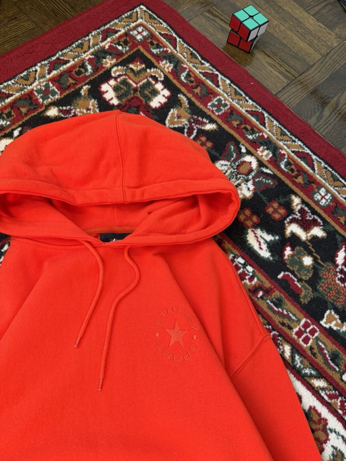 Stussy Sport Oversized Red Hoodie