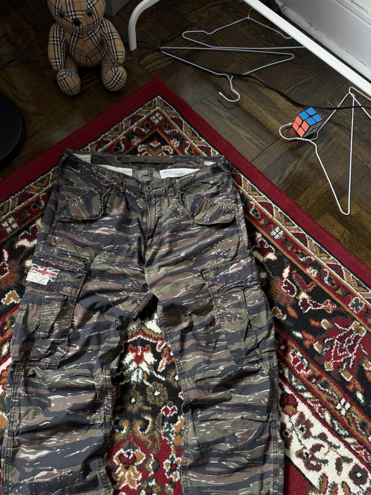 Ralph Lauren Denim Supply Flag Military Army Camo Cargo Pants Trousers 32 x 32
