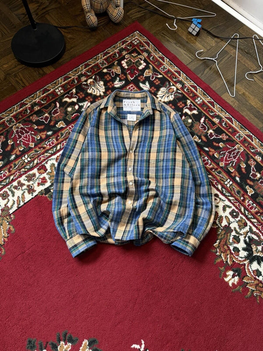 Frank and Eileen "Eileen" Italian Woven Flannel Plaid Button Down Shirt Womens
