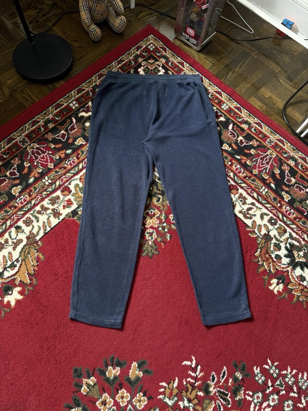 Loro Piana Tapered Linen Joggers Sweatpants Pants Blue Sz XL