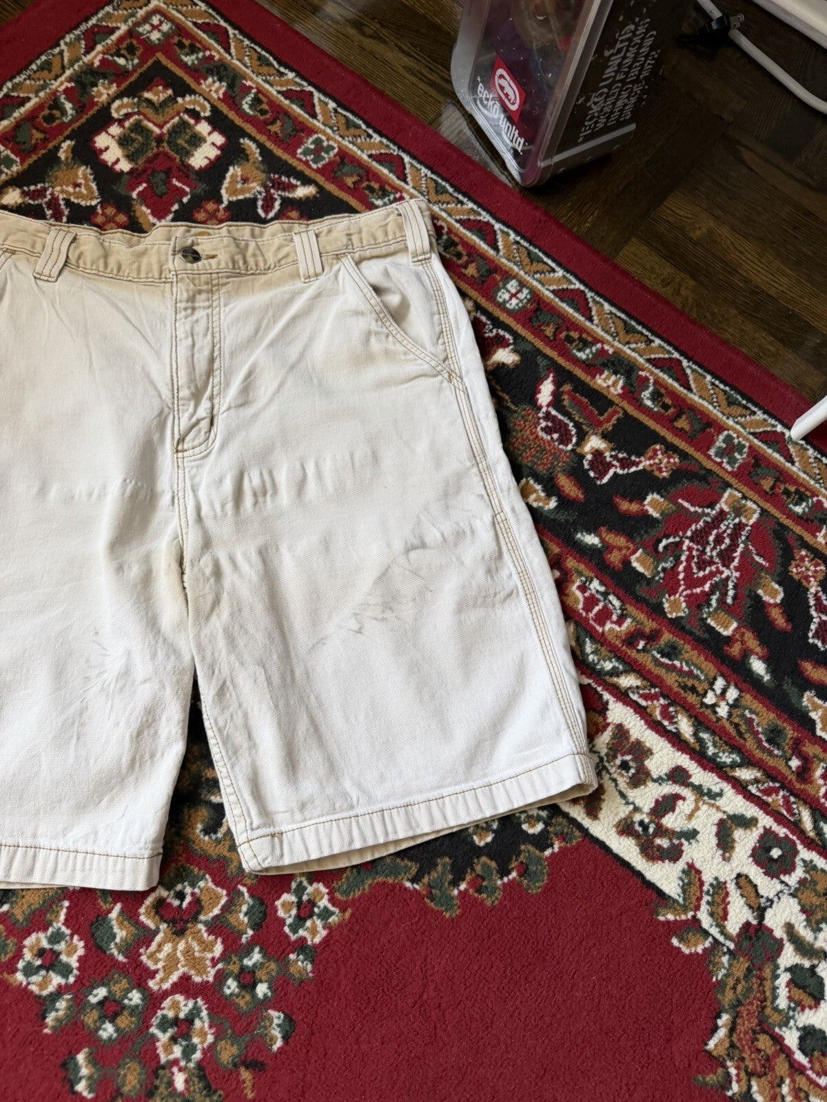 Carhartt Relaxed Fit Carpenter Baggy Shorts Men's Beige
