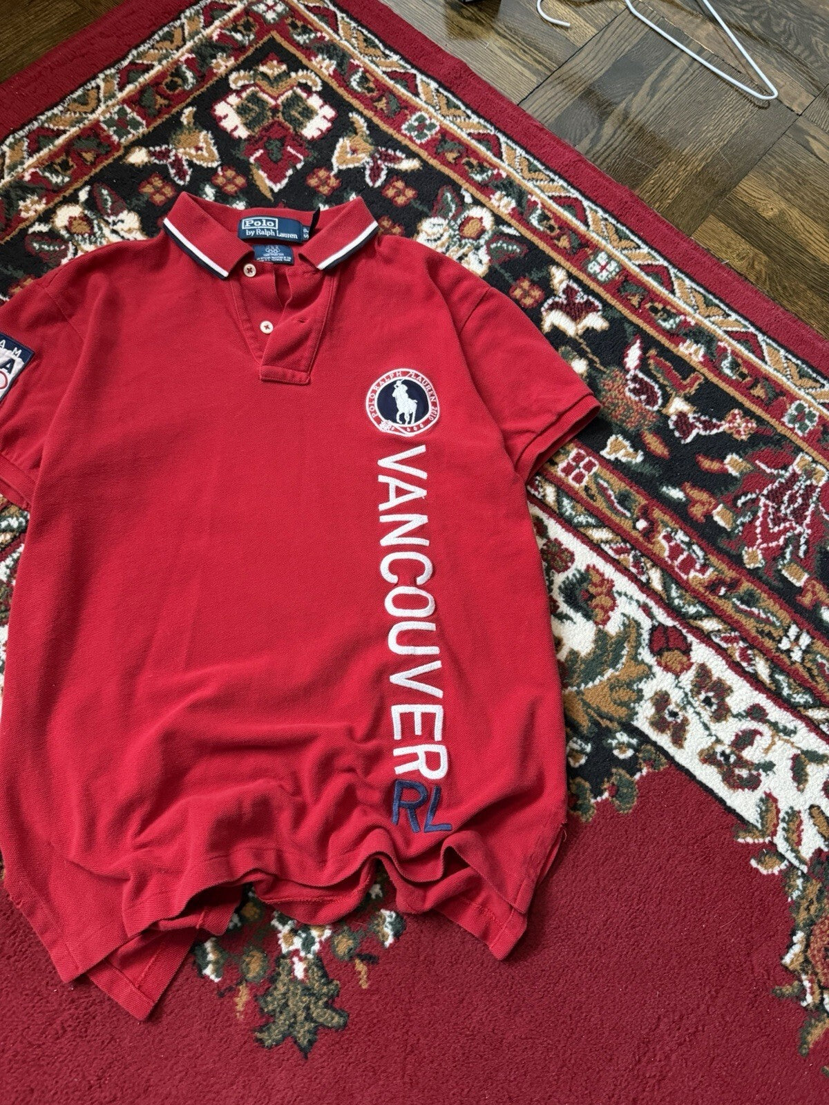 Polo Ralph Lauren Shirt Size S Custom Fit Red Team USA Vancouver Olympic 2010Y2K