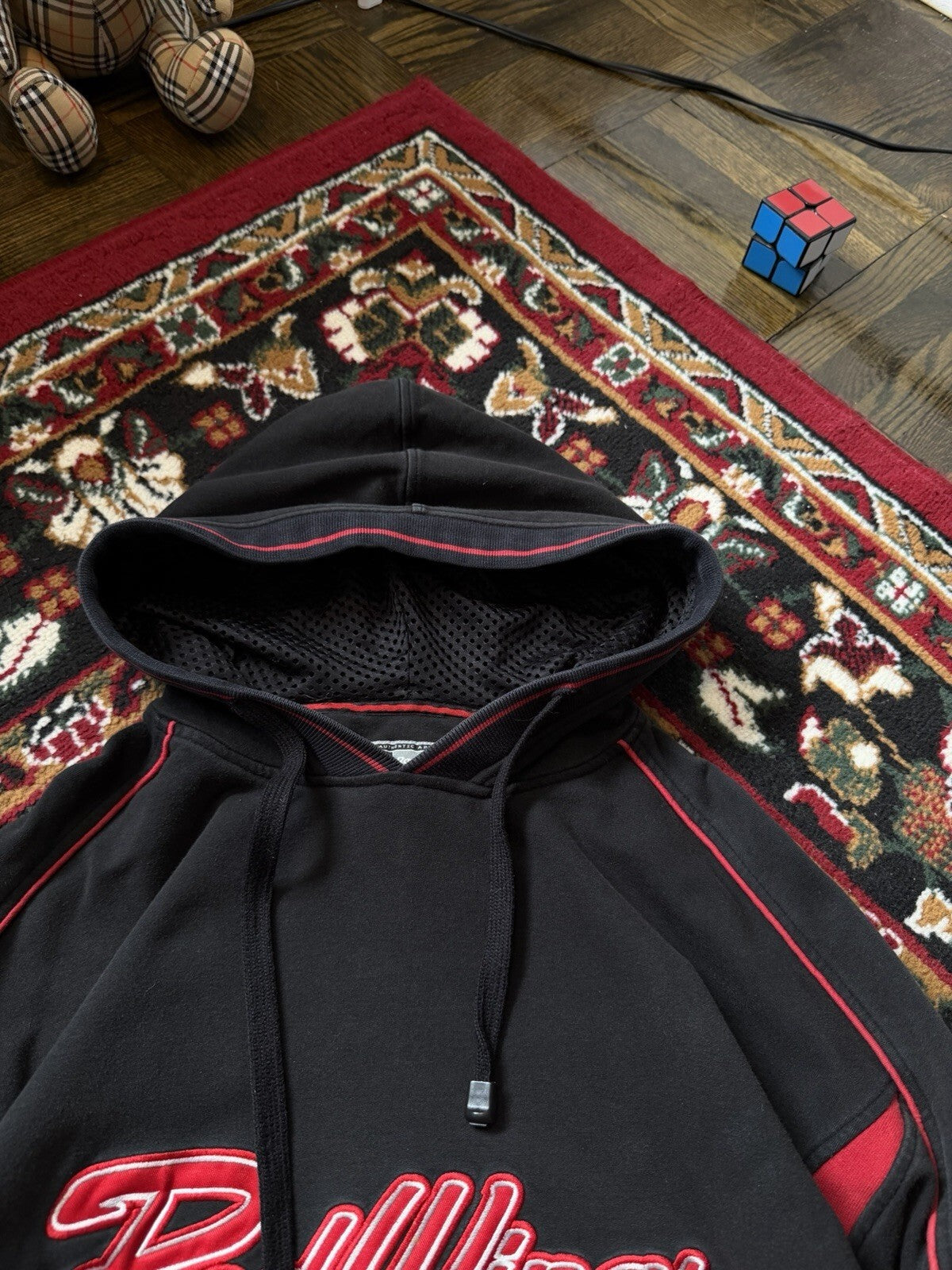 Vintage Detroit Red Wings NHL Reebok Pullover Hoodie Sweatshirt Black Adult L