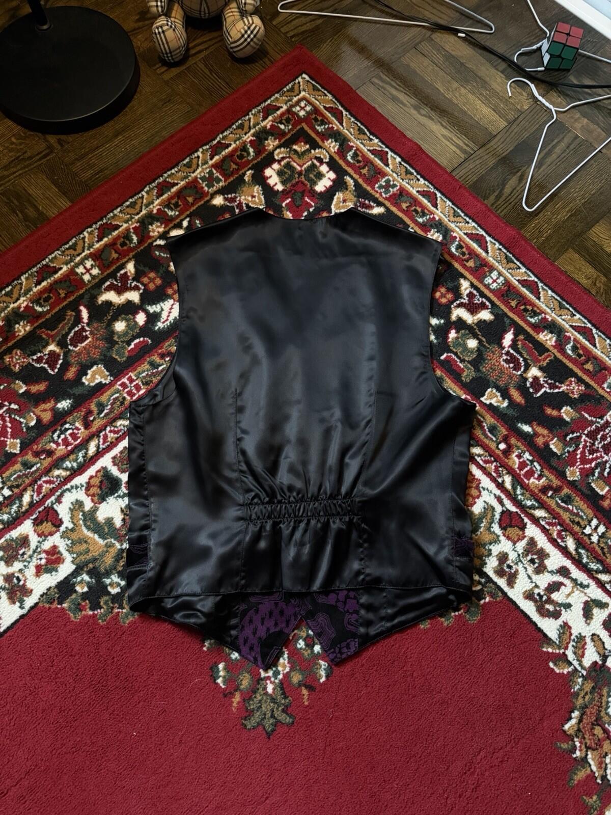 Vintage VERSUS Gianni Versace Purple Velvet Waistcoat Vest Made In Italy 90s