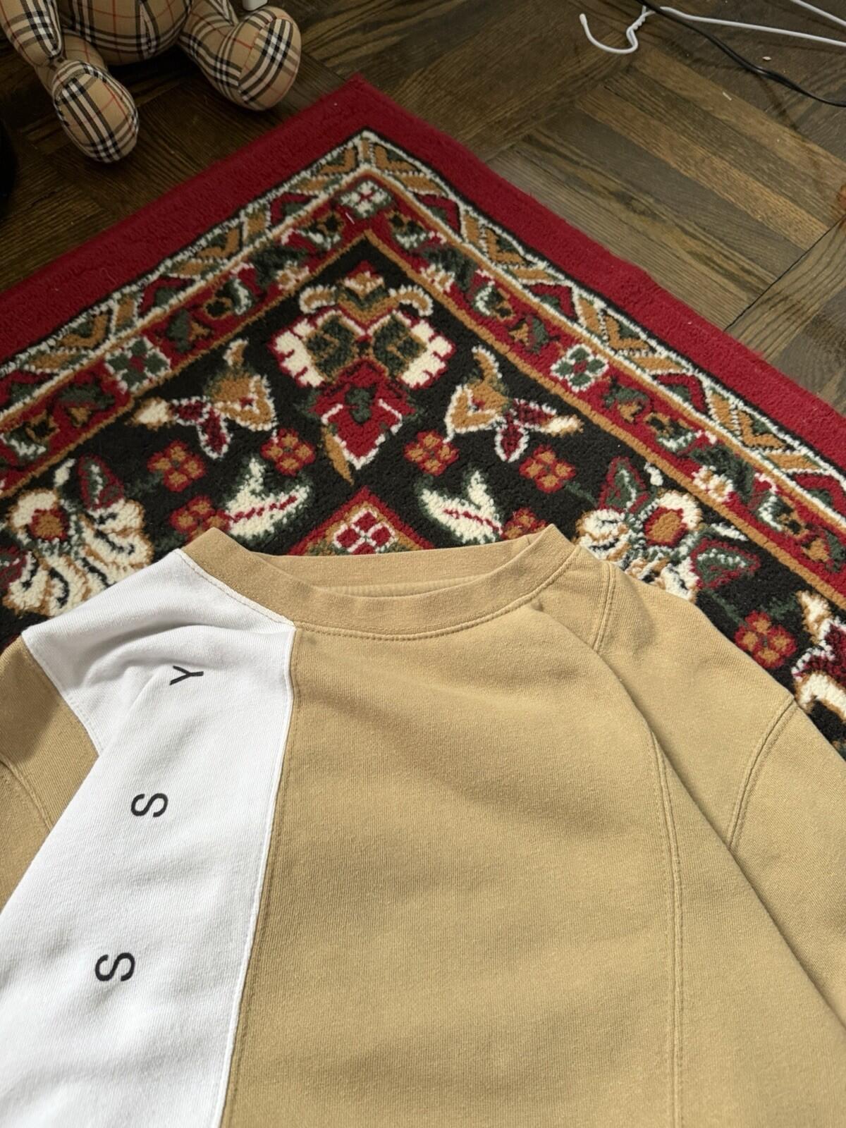 Stussy Paneled Crewneck Sweatshirt Size S Mens Pullover