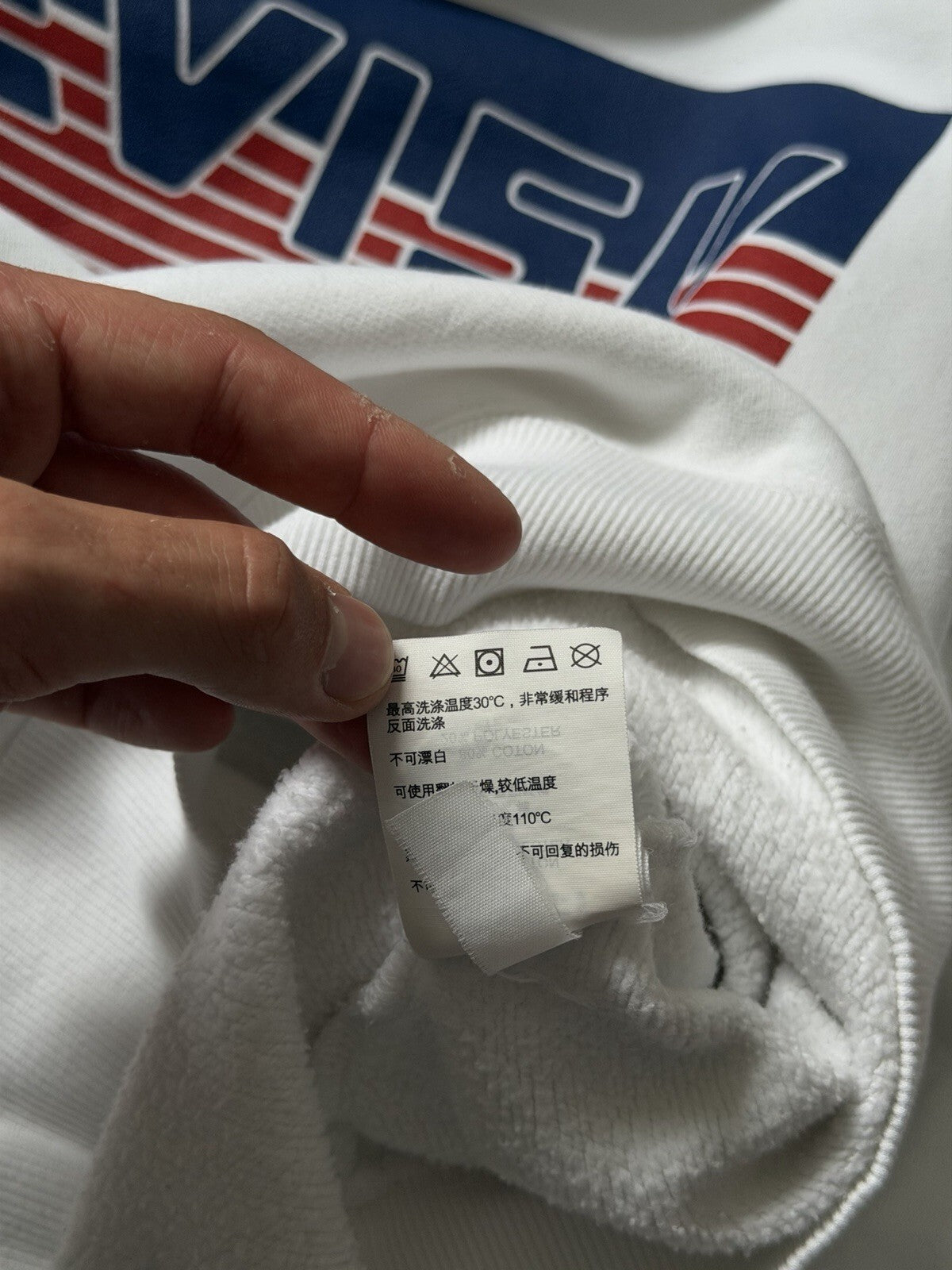 Vintage Evisu God of Prosperity Heritage White Sweatshirt Big Logo