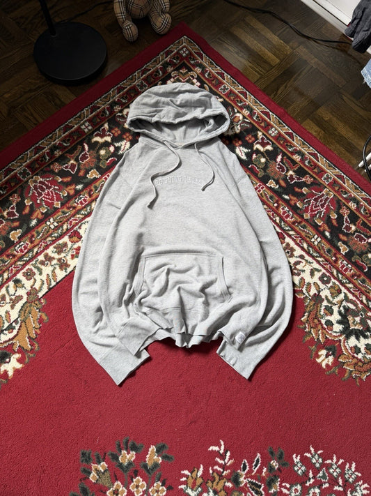 Reigning Champ Logo Basic Light Gray Hoodie Size L Pima Cotton