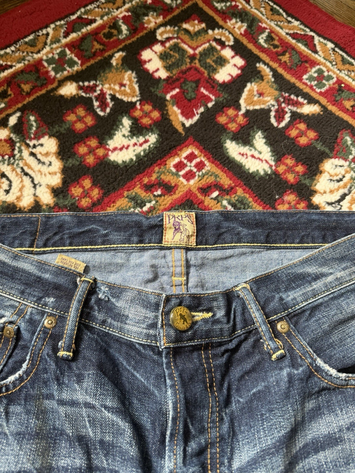 PRPS Blue Medium Wash Distressed Denim Cutoff Jean Barracuda Shorts