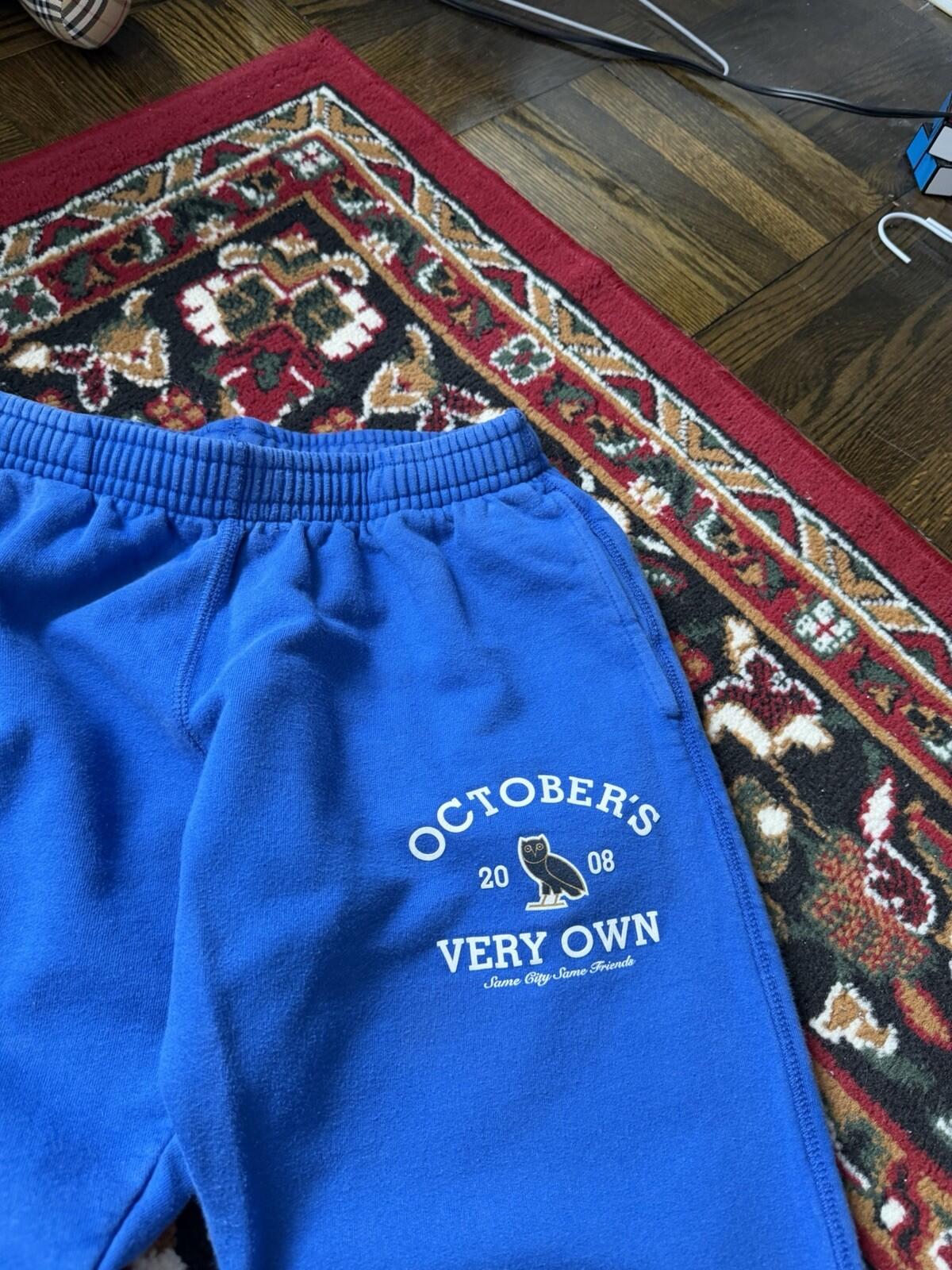 October’s Very Own Collegiate Blue Sweatpants Size S OVO Drake