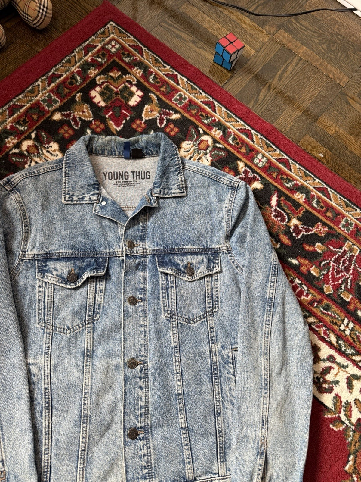 Limited Release H&M Young Thug 2018 Eurpoean Tour Cherub Denim Jacket Medium
