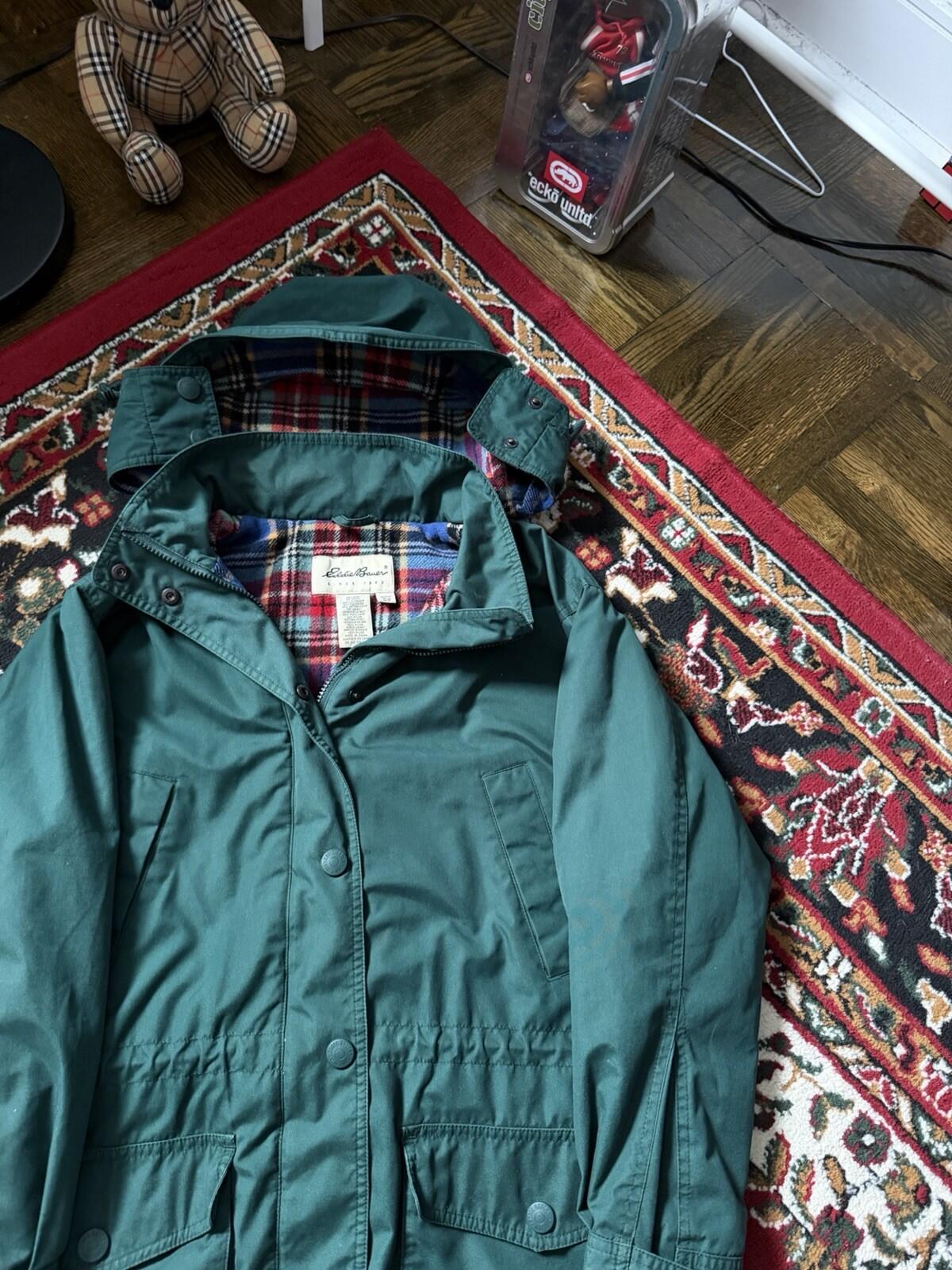 Eddie Bauer Jacket Mens Extra Large Wool Lined Mountain Parka Hooded Chore Work