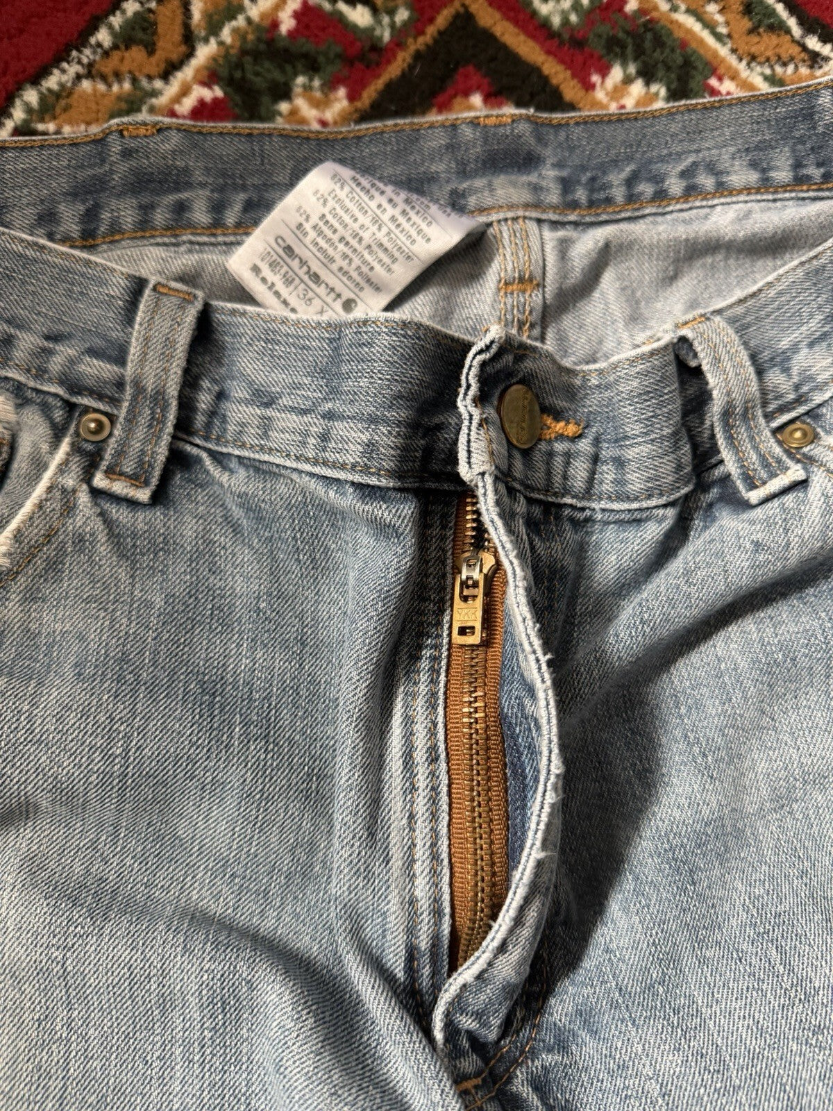 Carhartt Relaxed Fit Vintage Distressed Jeans Size 36x30 Y2K