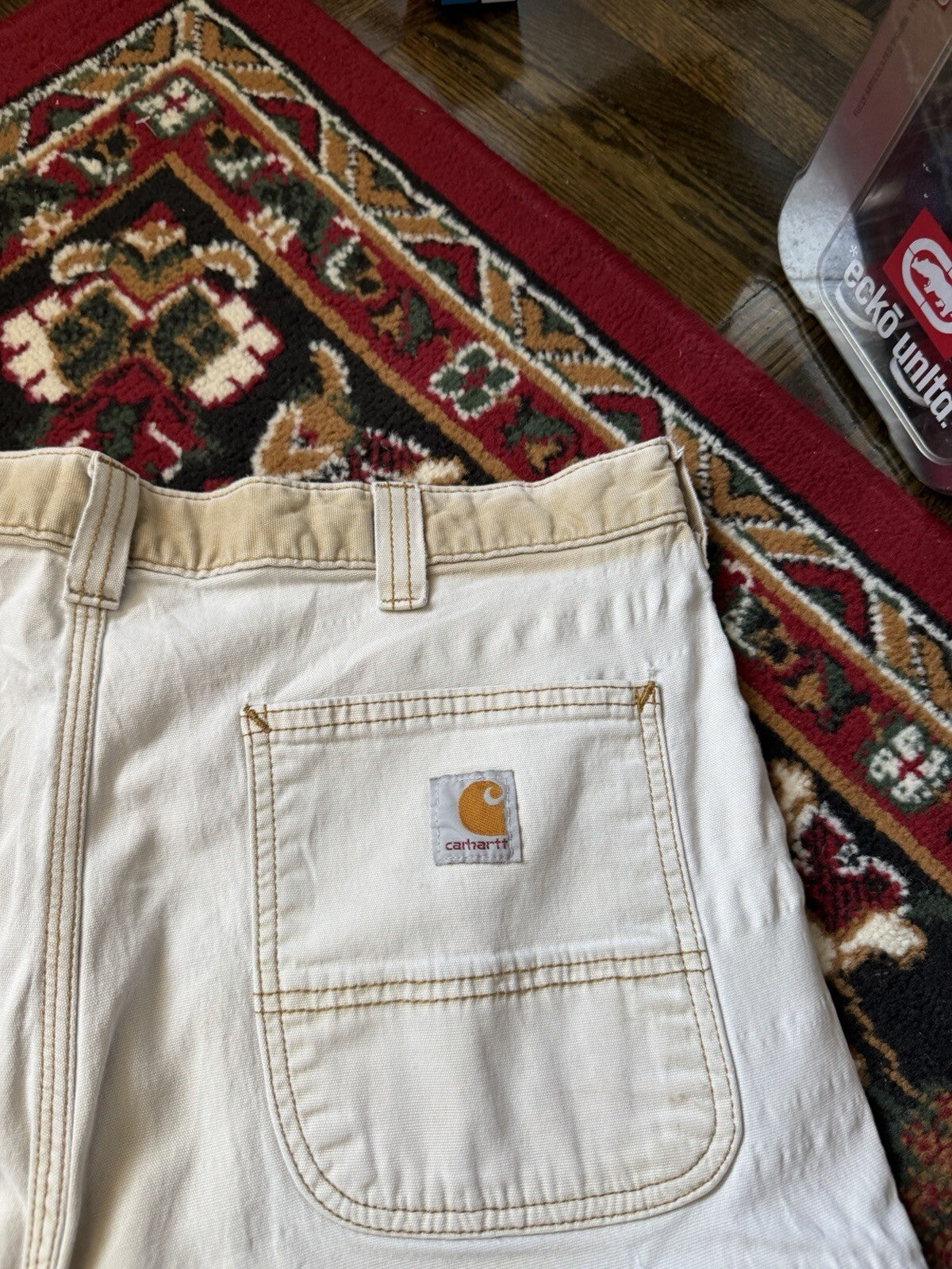 Carhartt Relaxed Fit Carpenter Baggy Shorts Men's Beige