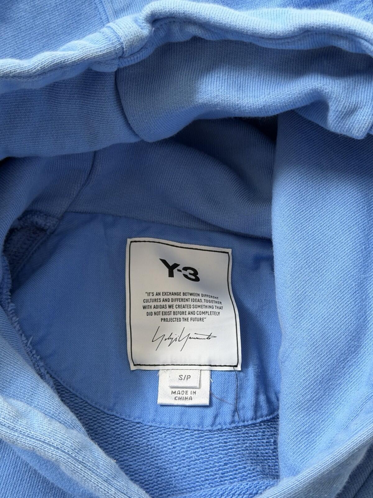 Y-3 Yohji Yamamoto x Adidas Classic Logo Hoodie Baby Blue Size S