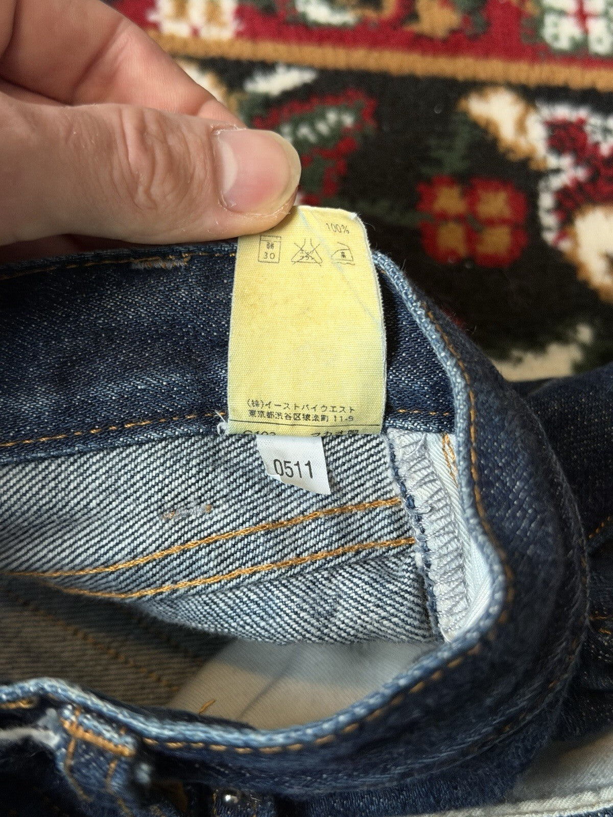 APC Rue De Paris Hipster Men's Size 30 Red Selvedge Distressed Slim Jeans A.P.C