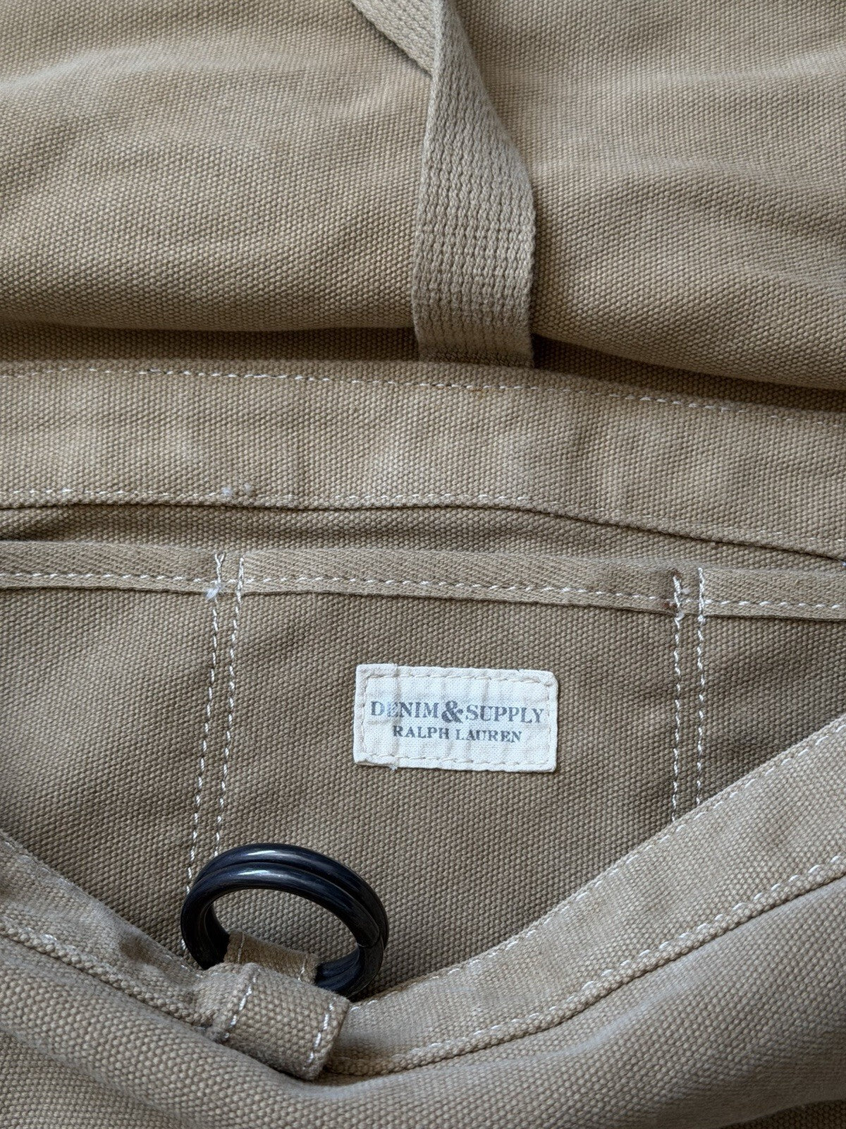Ralph Lauren Denim & Supply Canvas Messenger Bag Military Field Safari Khaki