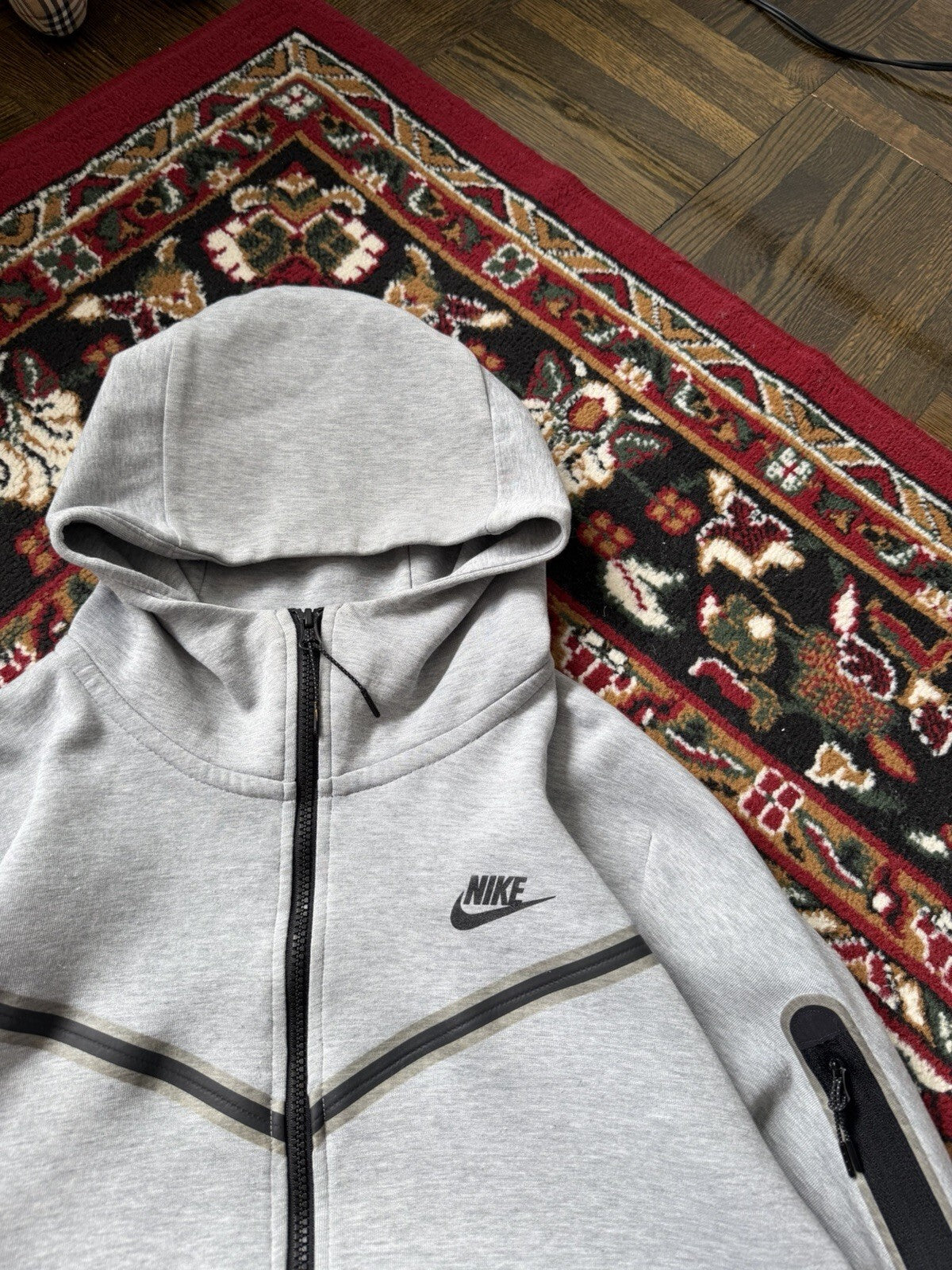 Nike Tech Fleece Zip Hoodie Mens Large Full Zip Sweatshirt CU4489-063