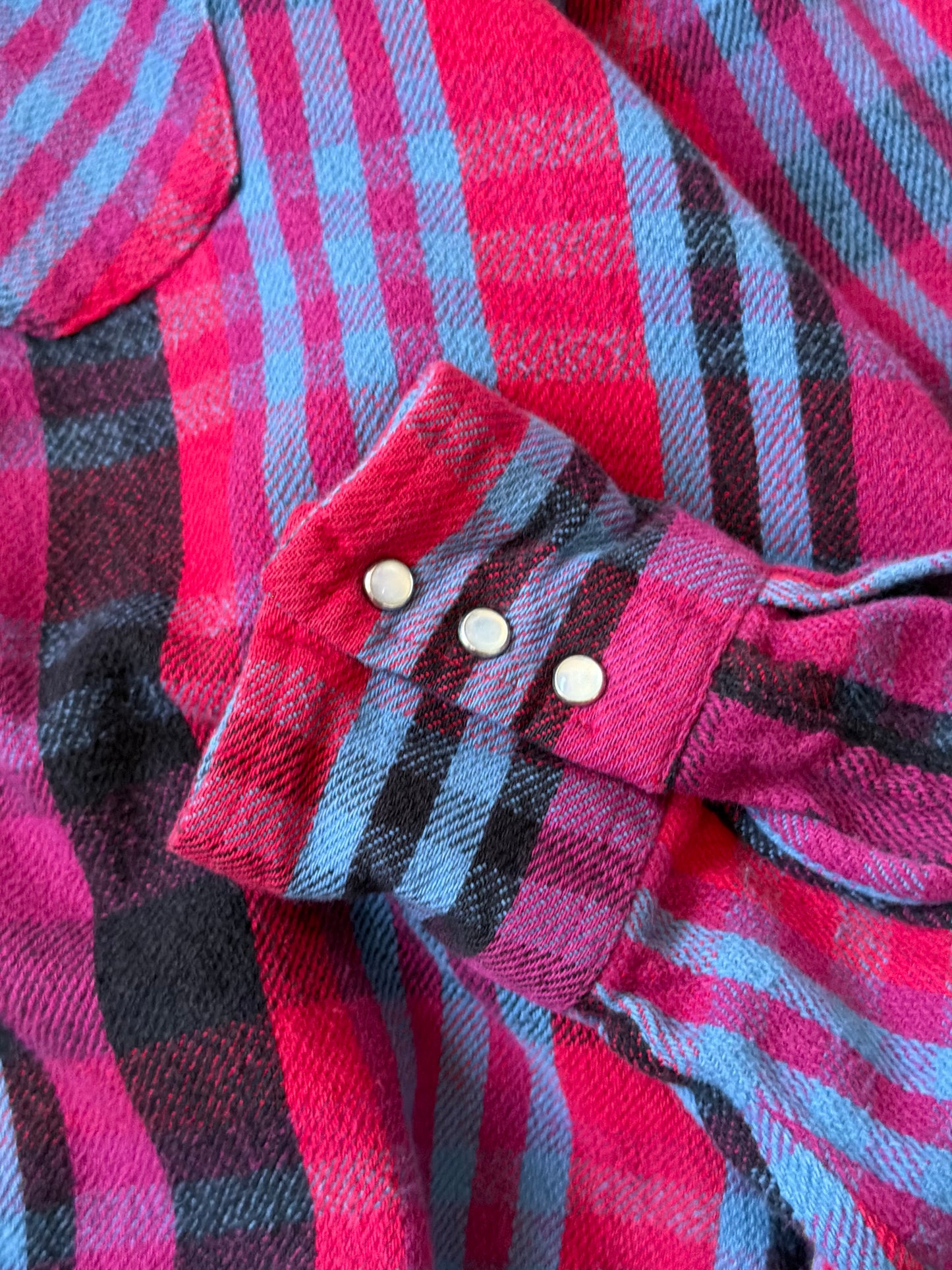 Wrangler Flannel Aztec Southwest Pearl Snap Western Shirt