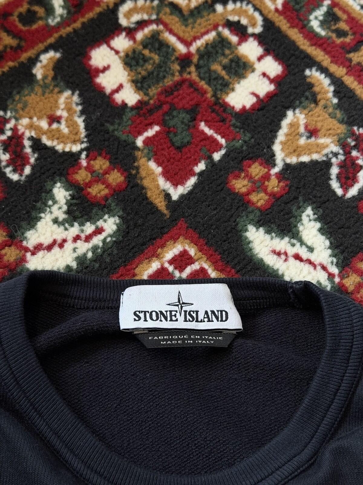 Stone Island Black Crewneck Pocket Sweatshirt Men’s Size S Pullover Zip Pockets