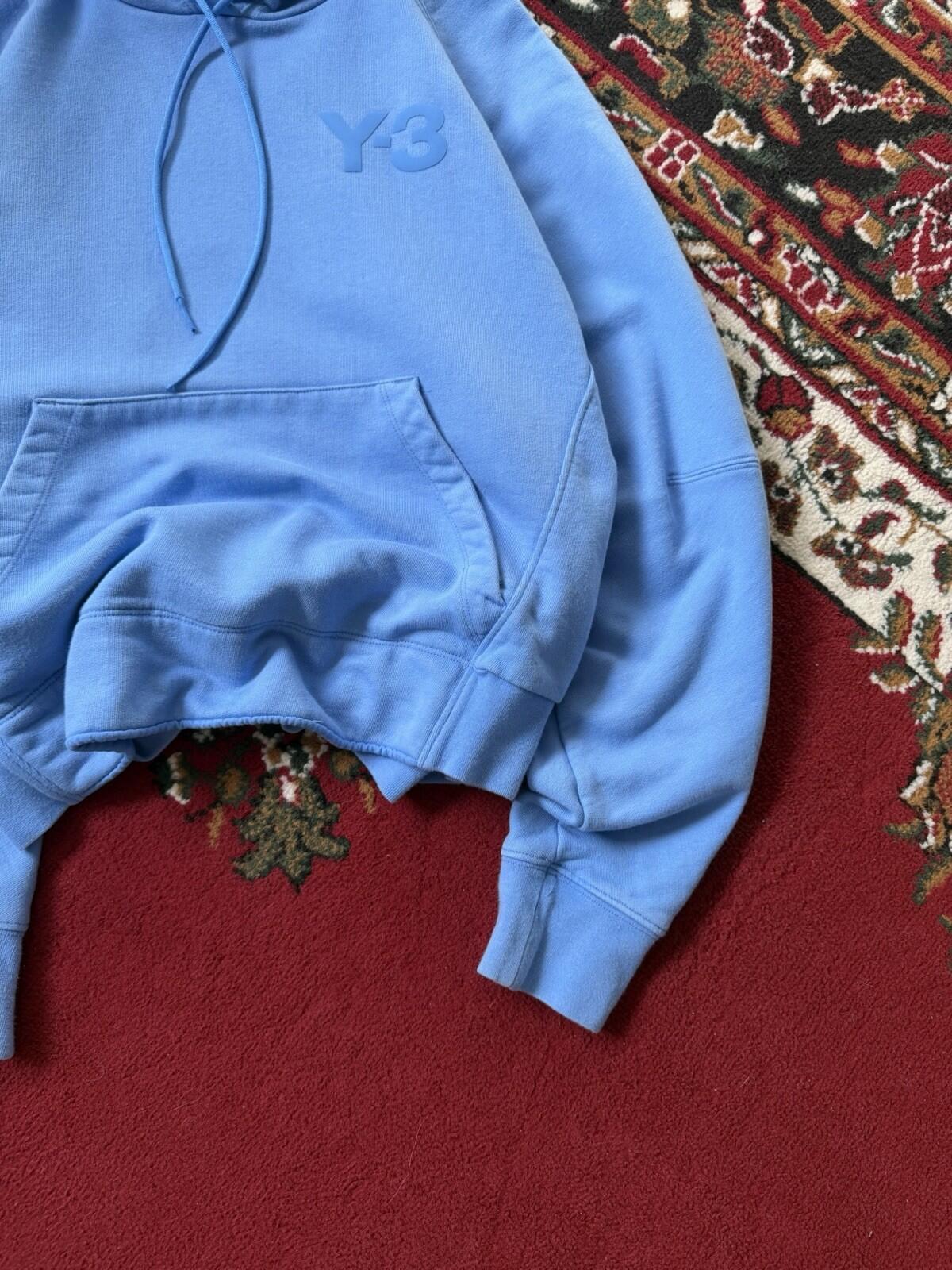 Y-3 Yohji Yamamoto x Adidas Classic Logo Hoodie Baby Blue Size S